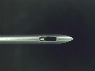 Machining example: EMG hole machining Artificial dialysis AVF needle